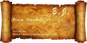 Buza Jonatán névjegykártya
